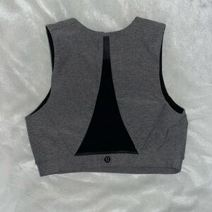 Lululemon high neck sports bra top grey size 4